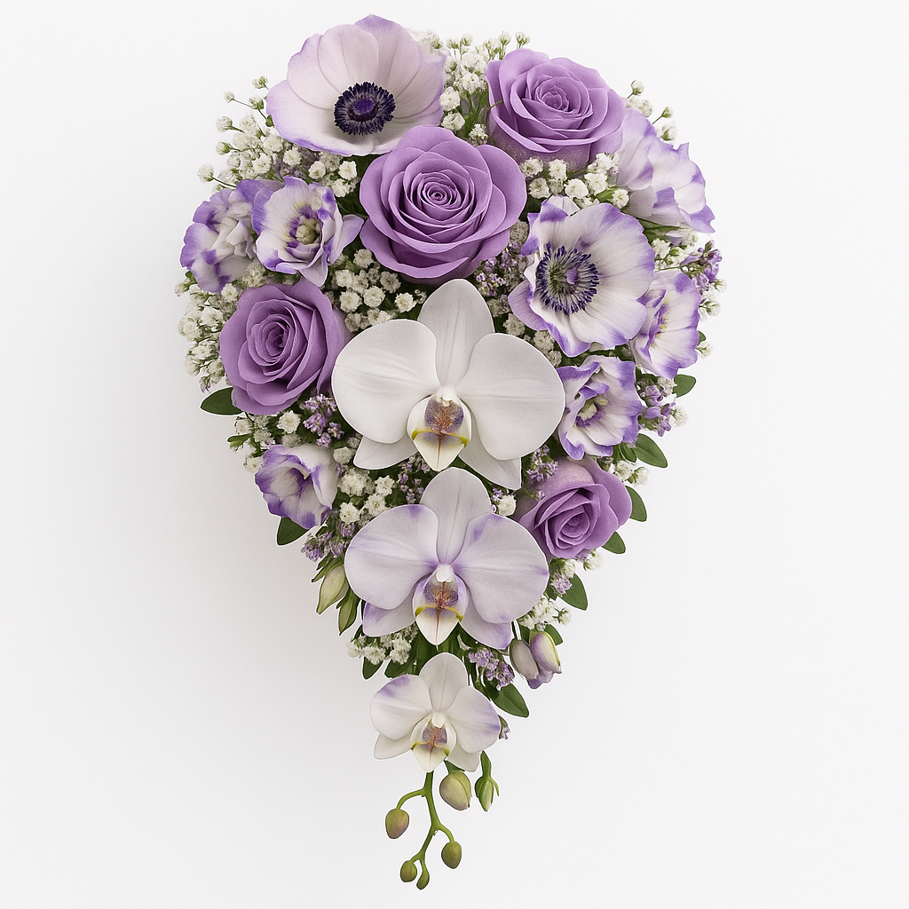 P.S. I LOVE YOU CASCADING BRIDAL BOUQUET